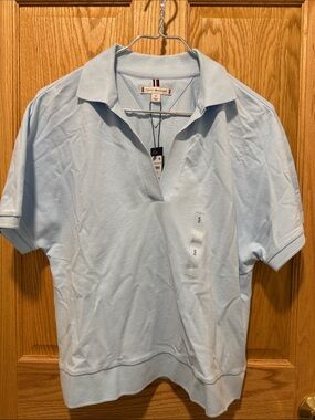 Tommy Hilfiger Light Blue Open-Placket Polo
